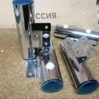 Нога меб. L-200 Ф50 Хром (чёрная заглушка) (25шт).....